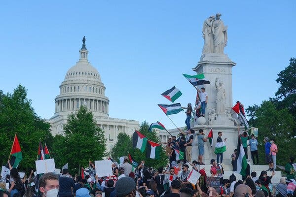 A pro-Palestinian protest near the U.S. Capitol in Washington on Saturday.