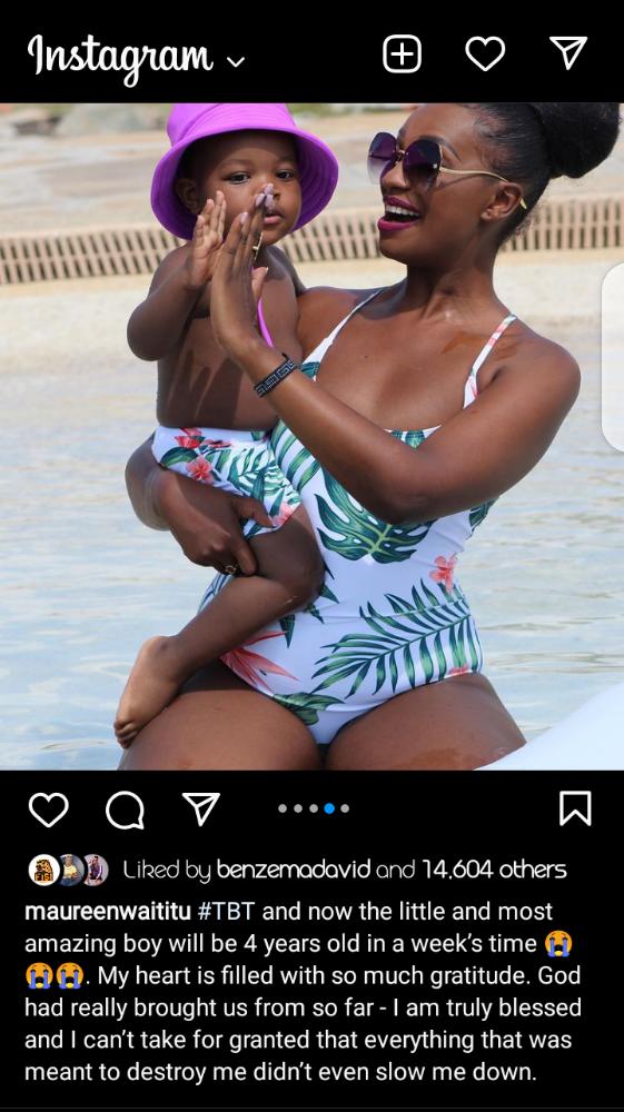 Maureen Waititu Celebrates Youngest Son In Emotional Post -