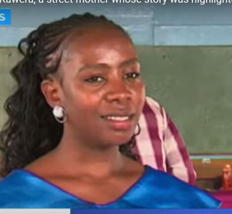 Jedidah Kawera speaks to the press during her graduation