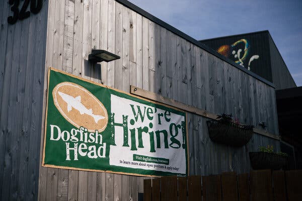 Dogfish Head Craft Brewery is struggling to hire manufacturing workers for its beer factory and staff members for its restaurants.