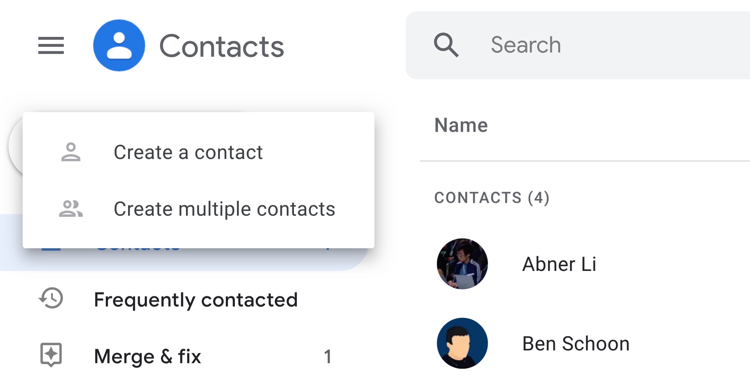 Google Contacts Regains Ability to Create Multiple Contacts