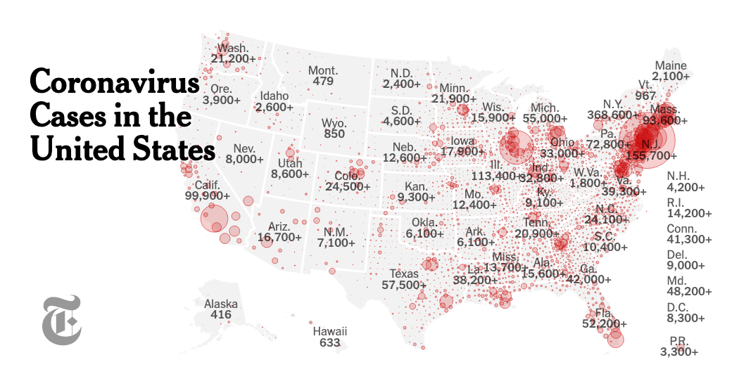 Coronavirus in the U.S.: Latest Map and Case Count