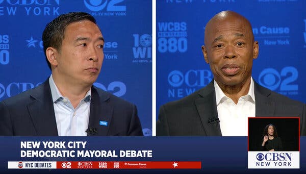 “He spent months attacking me for not being a New Yorker,” Andrew Yang said of Eric Adams. “Meanwhile, he was attacking me from New Jersey.”