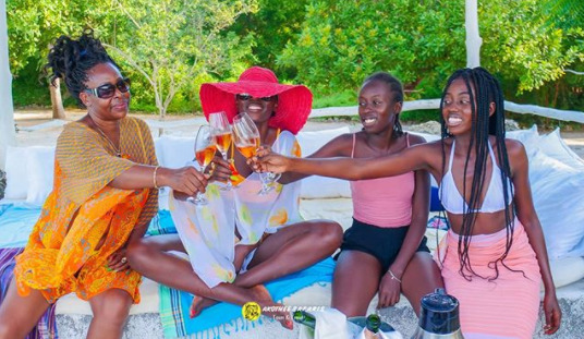 Akothee gives interesting reason why she serves her children alcohol (Photos)