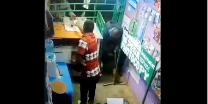 CCTV Captures Man Stealing Ksh120k From Shop Attendant in Kisii