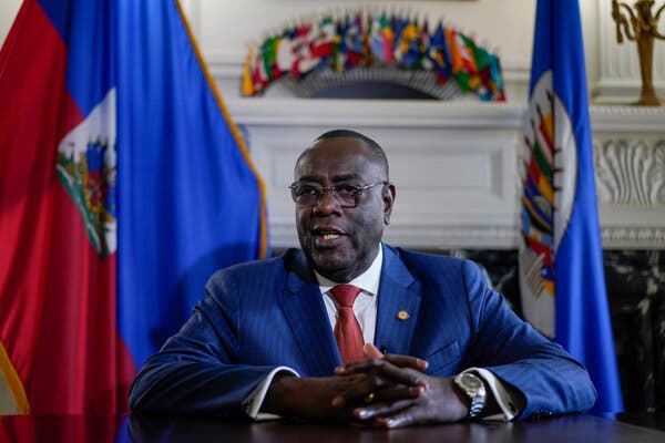 Bocchit Edmond, the Haitian envoy to the United States, called for sanctions under the Magnitsky Act.