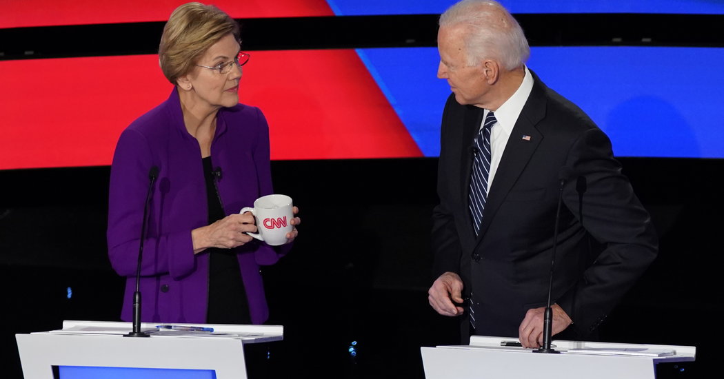 Biden, Looking to Attract Progressives, Endorses Warren Bankruptcy Plan