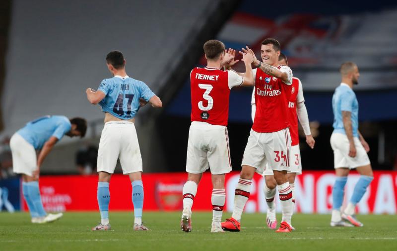 Aubameyang fires Arsenal past Man City into FA Cup final : The standard Sports
