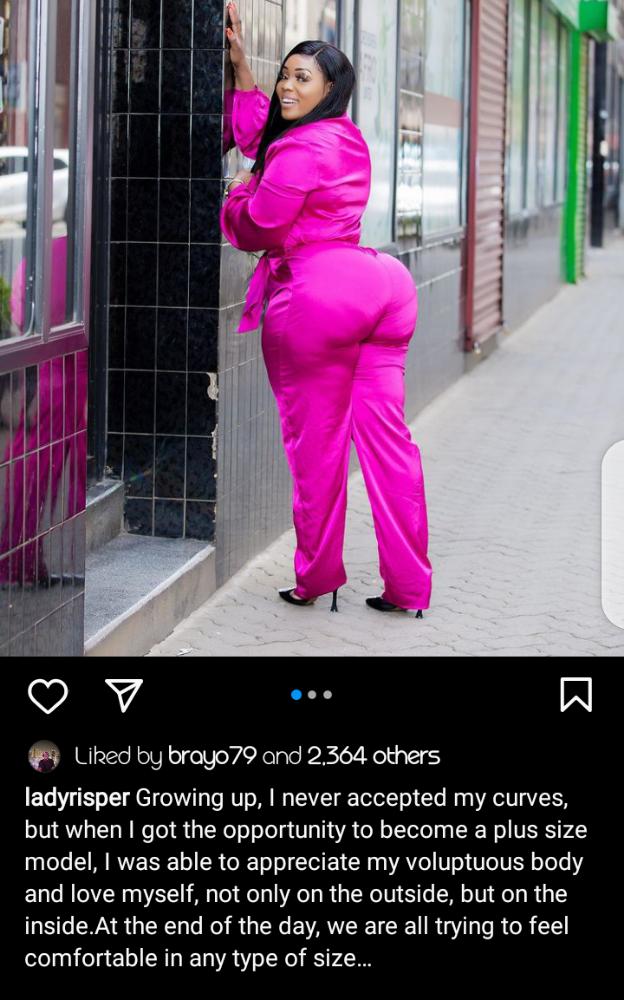 Lady Risper Says She Never Used To Admire Her Curvy Physique -