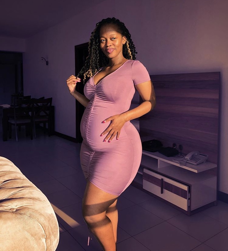PHOTO: See Corazon Kwamboka fire baby bump in an almost nude photoshoot