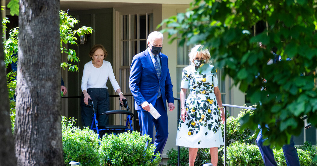 Biden, in Georgia to Promote Economic Agenda, Visits Carter