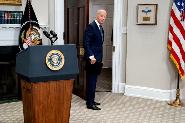 President Biden said on Sunday that his administration might extend his Aug. 31 deadline for withdrawing from Afghanistan.