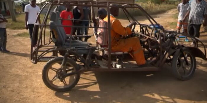 Form Two Dropout Innovates Car From Two Motorbikes [VIDEO]