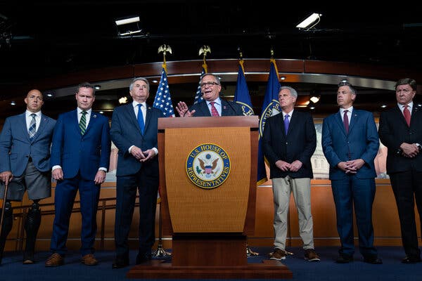 House Republicans held a news conference after the Afghanistan briefing on Tuesday.