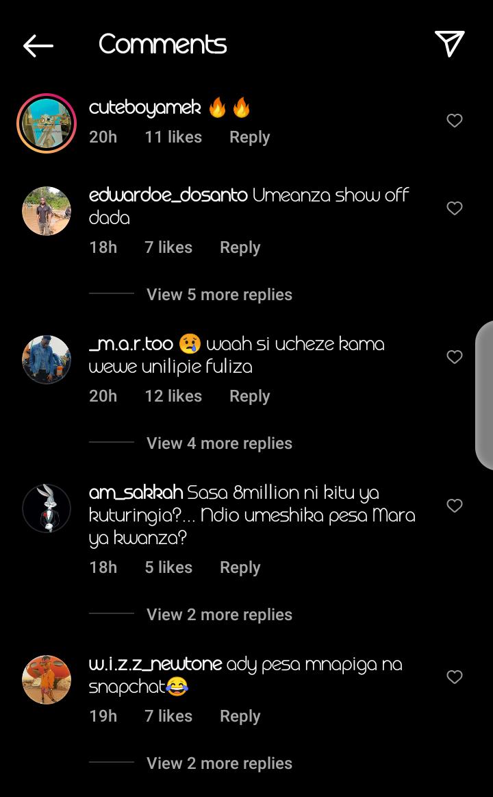 Pesa Sio Shida- Mungai Eve Flaunts Huge Chunks Of Notes (Video) -