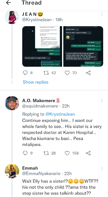 Kenyan swindler twitter thread photos Elly Okutuyi