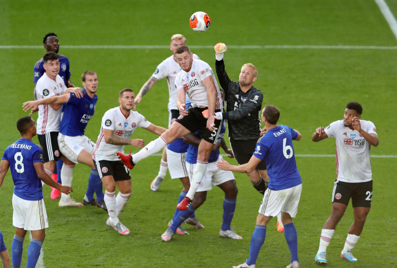 Leicester boost top-four hopes with 2-0 win over Blades : The standard Sports