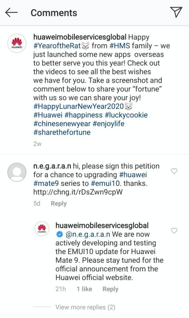 Huawei Mate 9 may get Android 10, currently under testing