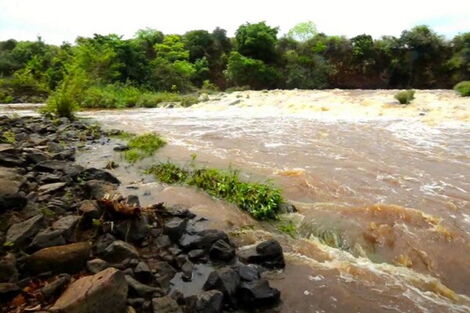 Mathioya River in Murang'a County.
