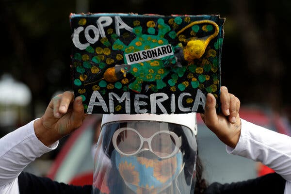 Brazilians have protested the decision to move the Copa América to the country.