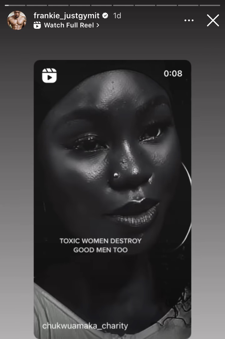 Frankie Just Gym It speaking out about his experience with toxic women?