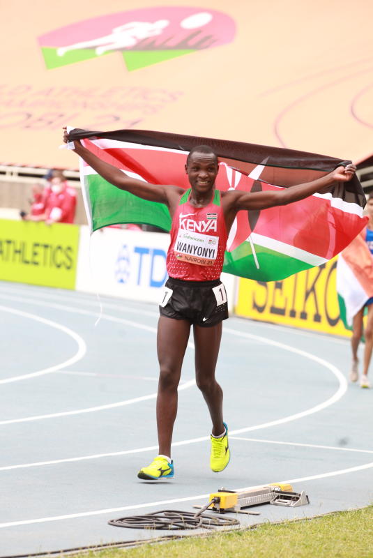 Golden boy Heristone Wanyonyi sets national under 20 race walk record : The standard Sports