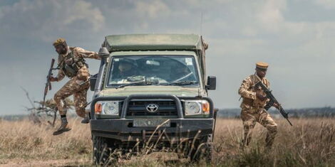 KWS officers during a parade 