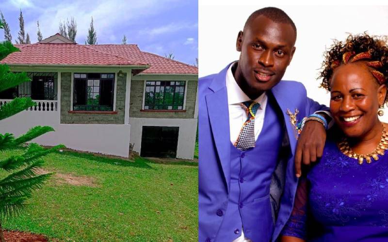 We couldn't afford Sh500 rent: King Kaka celebrates building his mum a house