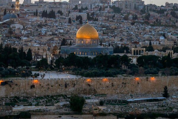 The Aqsa Mosque compound in Jerusalem.