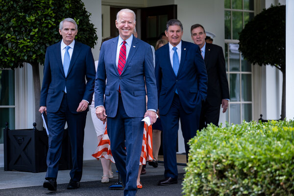 Live Updates: Biden Agrees to Bipartisan Group’s Infrastructure Plan