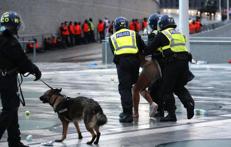 London police say 86 arrested around Euro 2020 final : The standard Sports