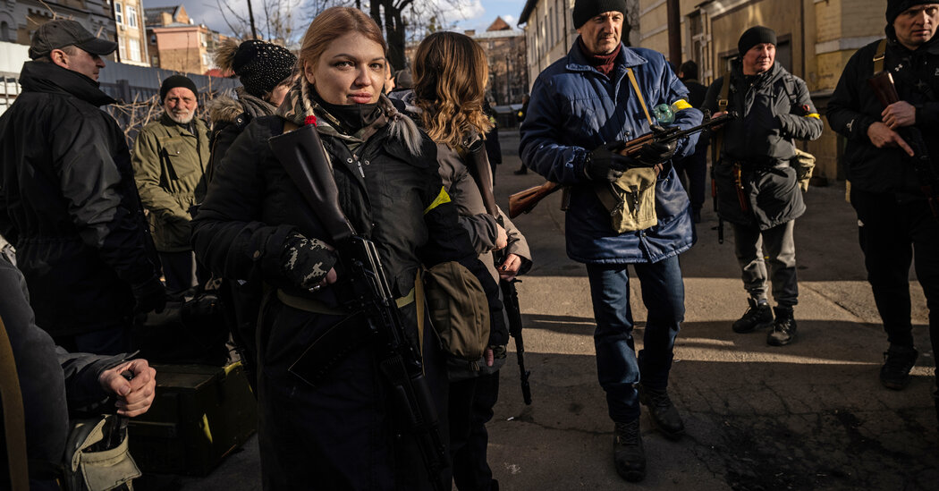 Ukrainian Civilians Arm Themselves to Fight the Russian Army in Kyiv