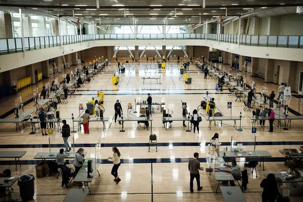 The University of California, Davis, recreation center was turned into a Covid testing site for students and faculty in January.