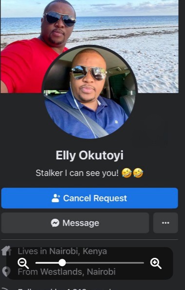 Photos of Kenyan Swindler Elly Okutuyi taking over the social media trending