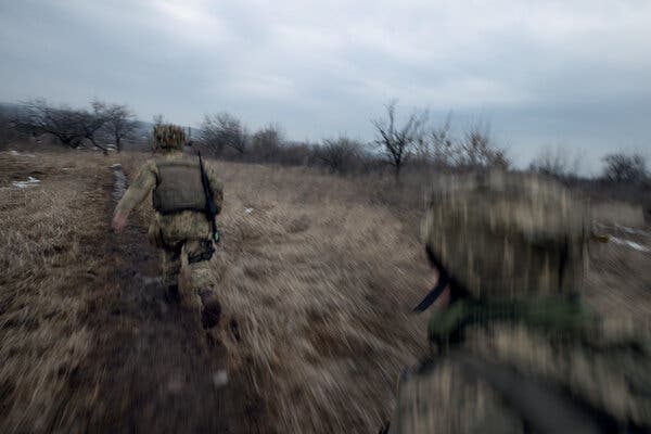 The Ukrainian Army on Friday at the front line in Zaitseve, in the eastern Donetsk region of Ukraine.