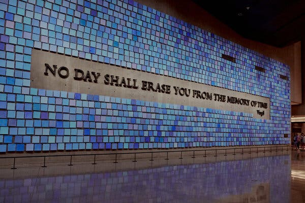 “Trying To Remember the Color of the Sky on That September Morning” by the artist Spencer Finch, is on display at the museum.