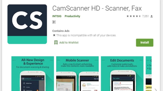 Delete 'CamScanner' Right Now; Contains Malware