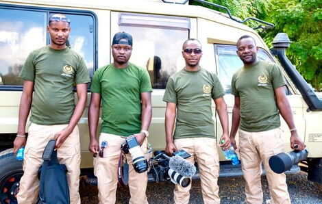 The Directorate of Criminal Investigations (DCI) communications team in images shared on Tuesday, February 1, 2022, 