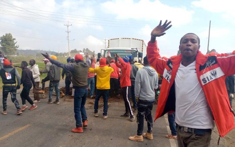 Naivasha residents protest frequent road accidents
