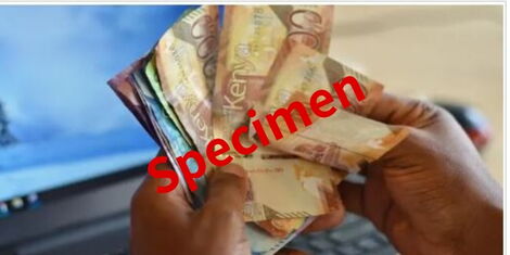 File image of Kenyan banknotes held in a hand on January 25, 2020.