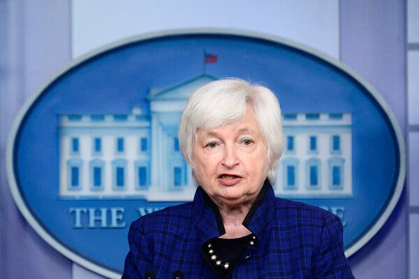 Treasury Secretary Janet L. Yellen has warned that a global “race to the bottom” has been eating away at government revenues.