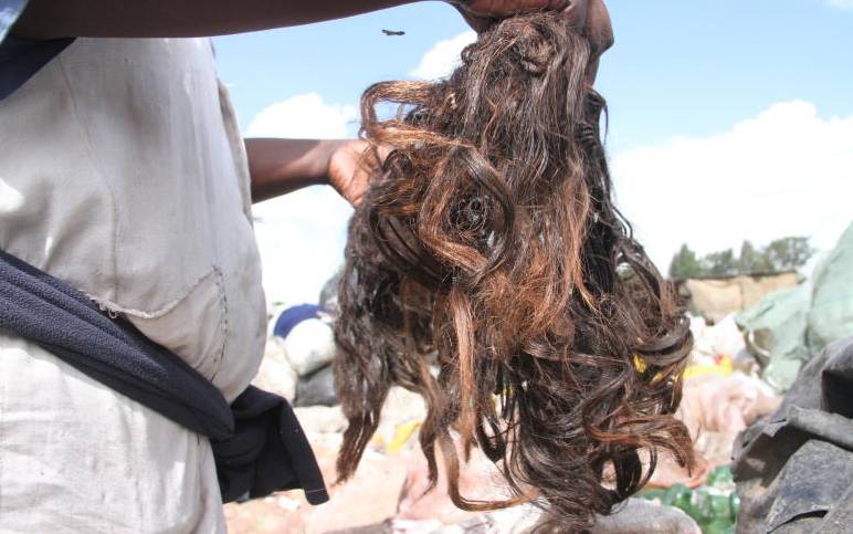 How hair scavenged from Nairobi dumpsite ends up in salon: The Standard