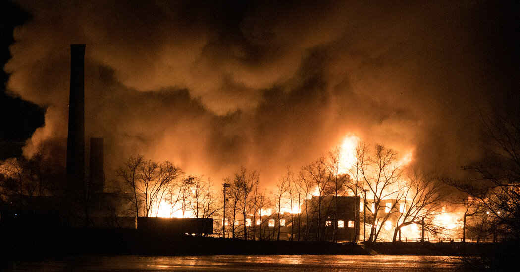 Firefighters Battle Large Blaze at Passaic Chemical Plant