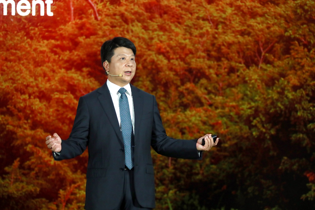 Guo Ping, Huawei's Rotating Chairman, delivers a keynote speech at the 17th annual Global Analyst Summit