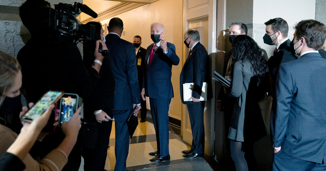 Biden's Agenda in Doubt as He Aids Progressives in Fight With Moderates