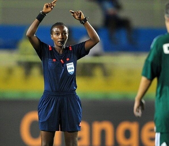 Rwandan referee Salima Mukansanga first woman to officiate African cup in history photo Rwandan referee Salima Mukansanga first woman to officiate African cup in history photo