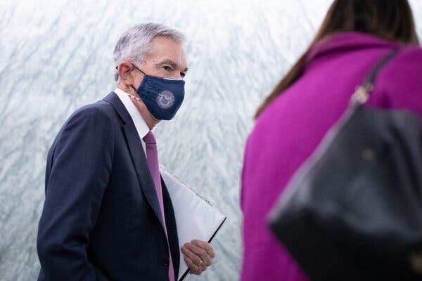 Wall Street investors will be closely watching comments from Jerome Powell, the Federal Reserve chair, after the Fed’s policy meeting ends on Wednesday.