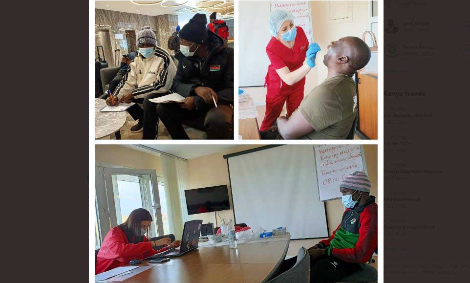 Kenyan boxers undergo COVID-19 tests in Russia : The standard Sports