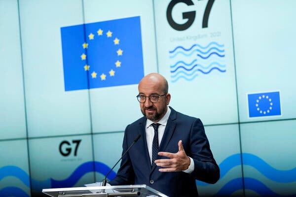 Charles Michel, president of the European Council, in Brussels on Thursday. “The world has the right to know exactly what happened,” he said.