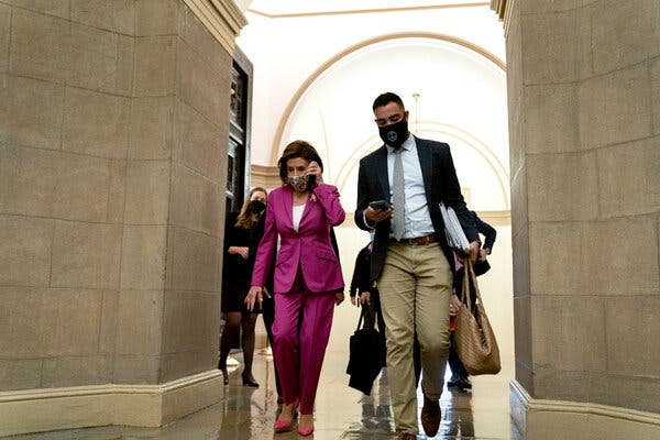 Speaker Nancy Pelosi at the Capitol on Friday.